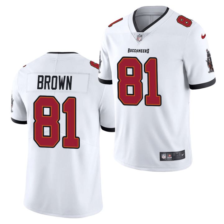 Men Tampa Bay Buccaneers #81 Antonio Brown Nike White Vapor Limited NFL Jersey